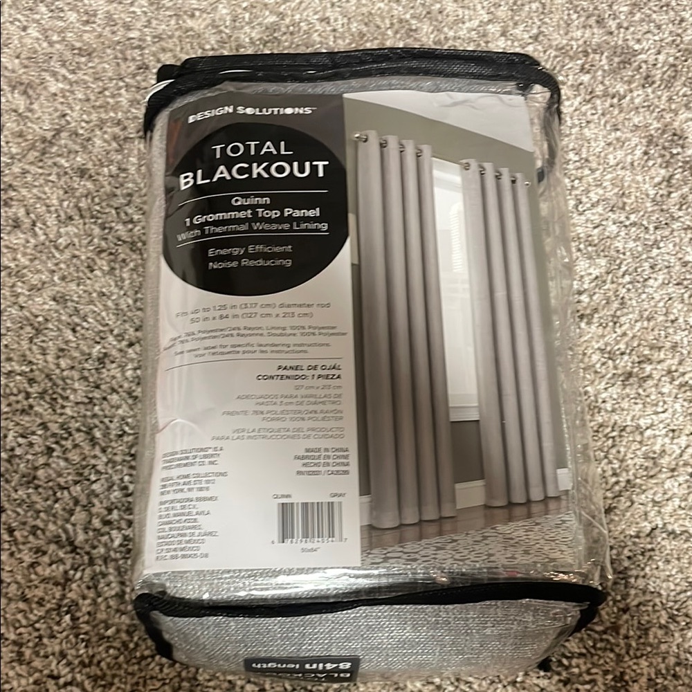 NWT Total Blackout Curtain Panel - Gray 1 panel